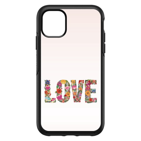 DistinctInk Custom SKIN / DECAL compatible with OtterBox Symmetry for iPhone 11 Pro (5.8" Screen) - Spring Collection - Floral LOVE Flowers