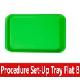 thumbnail image 1 of Dental Procedure Set-Up Trays Flat B (Ritter) 13½" x 9⅝" x ⅞", Autoclavable Tray, Neon Green, 1 of 1