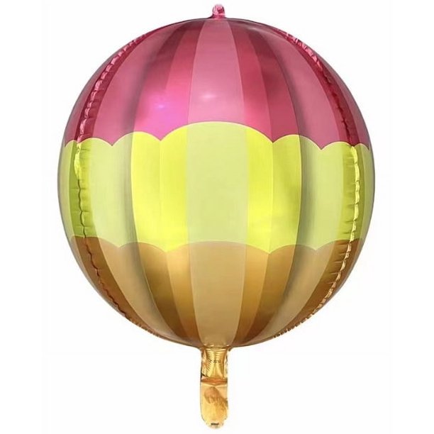 Globo de aluminio 4D de 22 pulgadas con láser plateado para discoteca, bar, fiesta, globo de papel de aluminio arcoíris