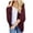 Wine, variant on Lolmot Women Lightweight Summer Cardigan Plus Size Open-Front Batwing Cardigan Loose fit Casual Soft Solid Color Irregular Hem Pleated Cardigan Cover Up