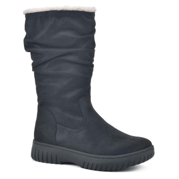 White Mountain Womens Gingerly Faux Fur Lined Slouchy Winter & Snow Boots