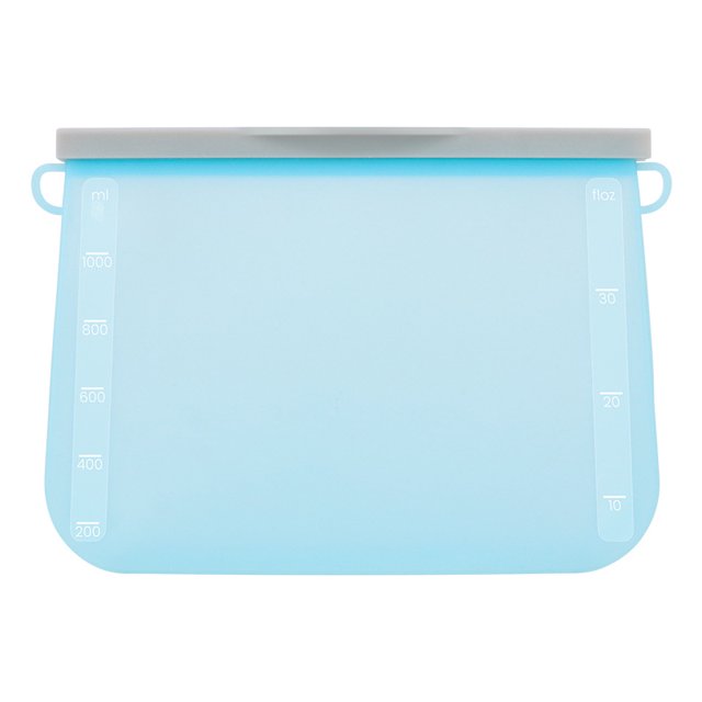 Silicone Folding Bento Box Collapsible Portable Lunch Box for Food Dinnerware Food Container Bowl Leak Proof Lunchbox Tableware Blue 1000ml