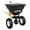 black + yellow, variant on Tow-Behind Broadcast Spreader 85 LBS,Adjustable Flow Lawn Spreader with Universal Hitch & Hopper Cover,ATV UTV Lawn Tractor Pull Behind Fertilizer & Grass Seed Spreader for Yard,Farm & Winter IceMelt