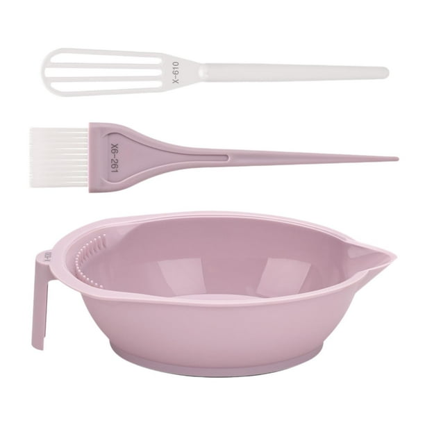 Kit profesional de tinte para el cabello con cepillo y brocha para mezclar y teñir el cabello, tinte de silicona Rosa