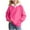 Hot Pink, variant on Admvng Hoodies for Teen Girls Shirt Long Sleeved Pattern T-shirt Solid Round Neck Solid Top Sweatshirt(2-15years)