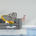 thumbnail image 2 of Manta tejida con forma de gato, con diseño de rayas y escultura de animal. Suave y cálida, estilo rústico, hecha a mano, ideal para decorar el hogar,, 2 of 8