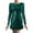 Green, variant on Wdgfv Womens Sequin Dress Formal Sequin Feather Gown with Long Sleeve Round Neck Design for Evening Events and Red XL