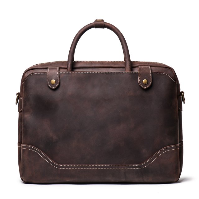 Sac d'Ordinateur Rétro Classique Élégant, Café