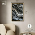 thumbnail image 5 of Ethereal Bloom 4 Canvas Black Paint Abstract by Art Remedy, Gold Frame, 24" x 36", 5 of 7