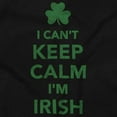 thumbnail image 2 of Funny St Pattys Keep Calm I'm Irish Unisex Plus Fleece Graphic Sweatshirt Brisco Brands 5X, 2 of 3