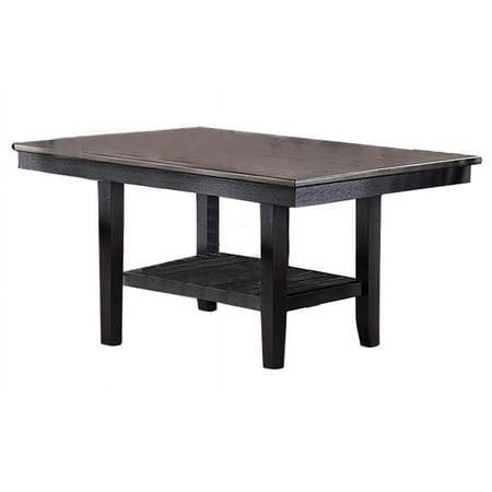 LiviNest 64x40 Inch Dining Table - Rubberwood Dark Coffee Finish Contemporary Design with Storage Shelf - Multifunctional Kitchen & Living Room Furniture for Small Spaces & Home Offices