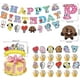 thumbnail image 4 of Suministros para fiesta de cumpleaños Bt21, decoraciones de fiesta Bts para fanáticos de Bangtan Boys que incluyen pancarta de feliz cumpleaños, pancarta Bt21, adornos para cupcakes y dibujos ani, 4 of 5