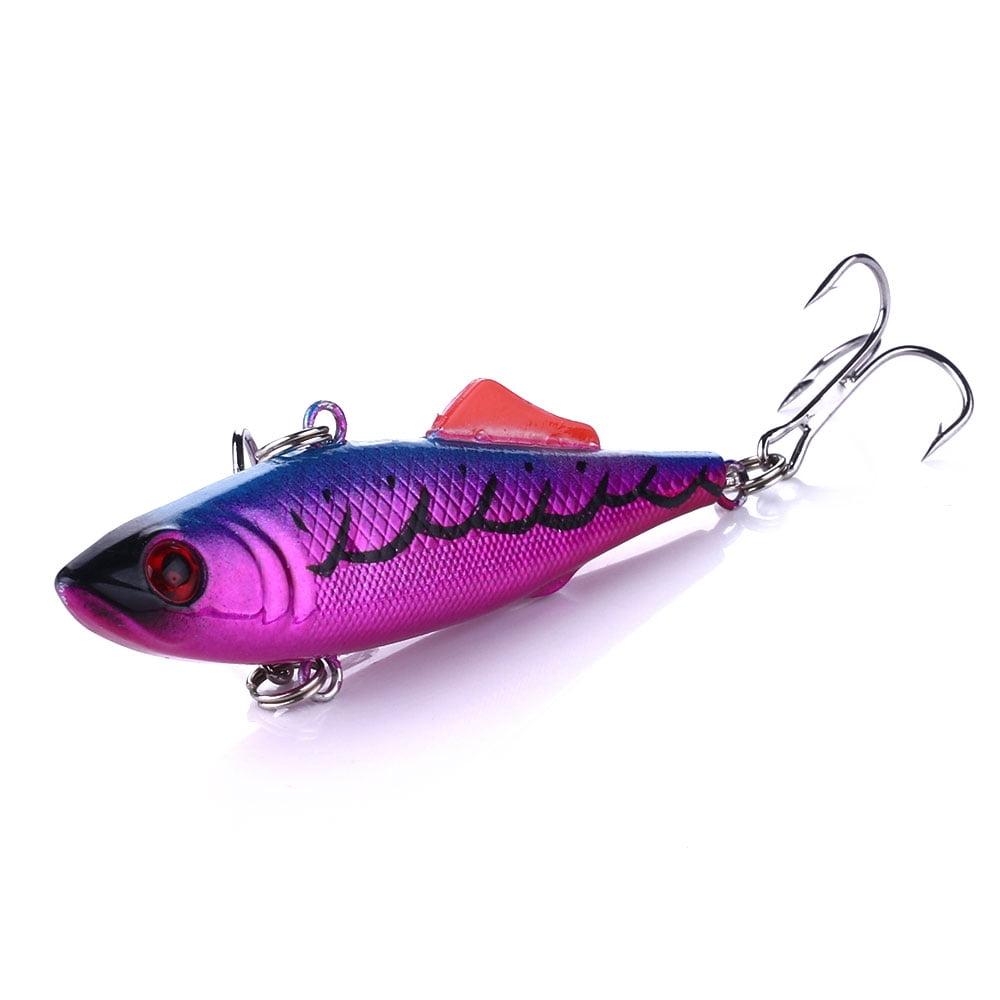 HENGJIA Fishing Lures Bass, 6 Pack Deep Diving Lipless Crankbaits for Bass Minnow VIB Lifelike Hard Baits Sinking Fishing Lure for Bass, Redfish, Trout, Walleye Saltwater Freshwater