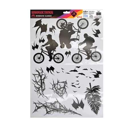 Netflix Stranger Things: 18 Count Silhouette Window Clings - 17"H x 11"W"