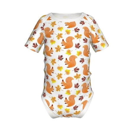 

Yiaed Cartoon Squirrel Print Infant Climbing Short Sleeve Onesie One-Piece Baby Bodysuit Clothes 0-12 Months -3 Months
