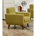 thumbnail image 2 of Uspridefurniture Zohaib 31.1'' Wide Tufted Linen Lounge Chair -Green, 2 of 5