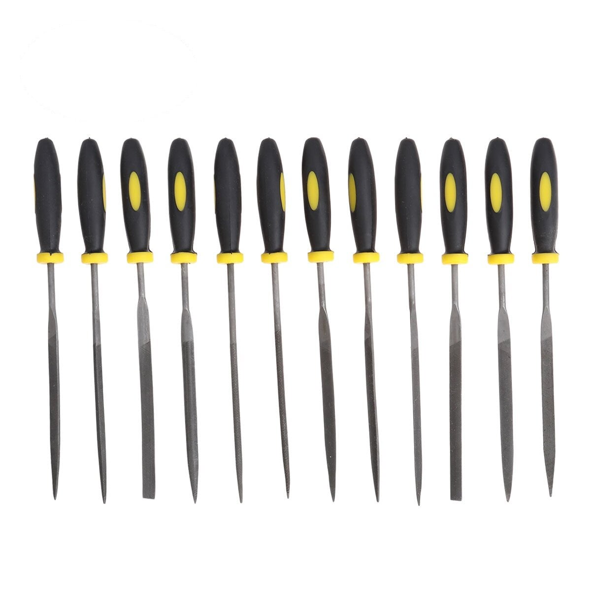 Wood File 12 in 1 Wood File Set 140x3mm Comfortable Hand Grip Handles