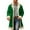 Green, variant on Men's Christmas Winter Coat Solid Color Anorak Warm Theme Outerwear Winter Jacket Cold Weather Casual Indoor Outdoor L