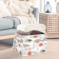 thumbnail image 3 of Yayeee Collapsible Cube Storage Bin with Lid Fabric Closet Decorative Basket with Handles, Snow Cartoon Houses, 3 of 7