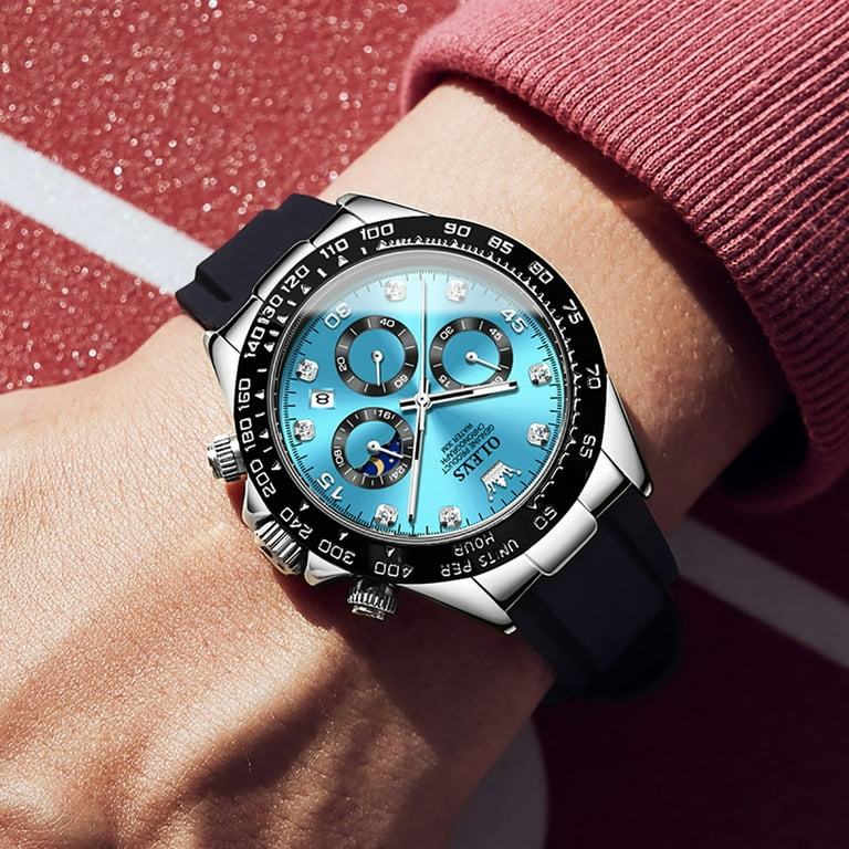 OLEVS Men's Chronograph Sport Watch with Silicone Strap photo 4