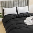 thumbnail image 6 of Solid Duvet Cover, Washed Cotton 173x229cm Single, Soft Brushed Fabric Bedding, Grey Beige Navy, 6 of 6