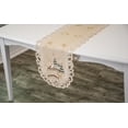 thumbnail image 2 of Embroidered Beige Winter Snow Scene Table Runner (14" x 27"/ 16" x 35"/ 15" x 51"/ 16" x 70"), 2 of 5