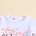 thumbnail image 4 of Cute Toddler Girl Summer Outfits  Floral Letter Tops + Flare Jeans, 4 of 9