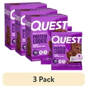 (3 pack) Quest Soft & Chewy Protein Cookie, High Protein, Double Chocolate Chip, 4 Count