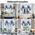 thumbnail image 6 of Spring Blue Swag Curtain Valance for Windows, Flowers X-ray Image of Tulips Floral Window Treatments Short Swag Topper for Kitchen Windows Bathroom Bedroom, 36"x45", 6 of 8