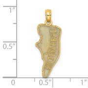 FJC Finejewelers 14k Yellow Gold Hilton Head Map Charm