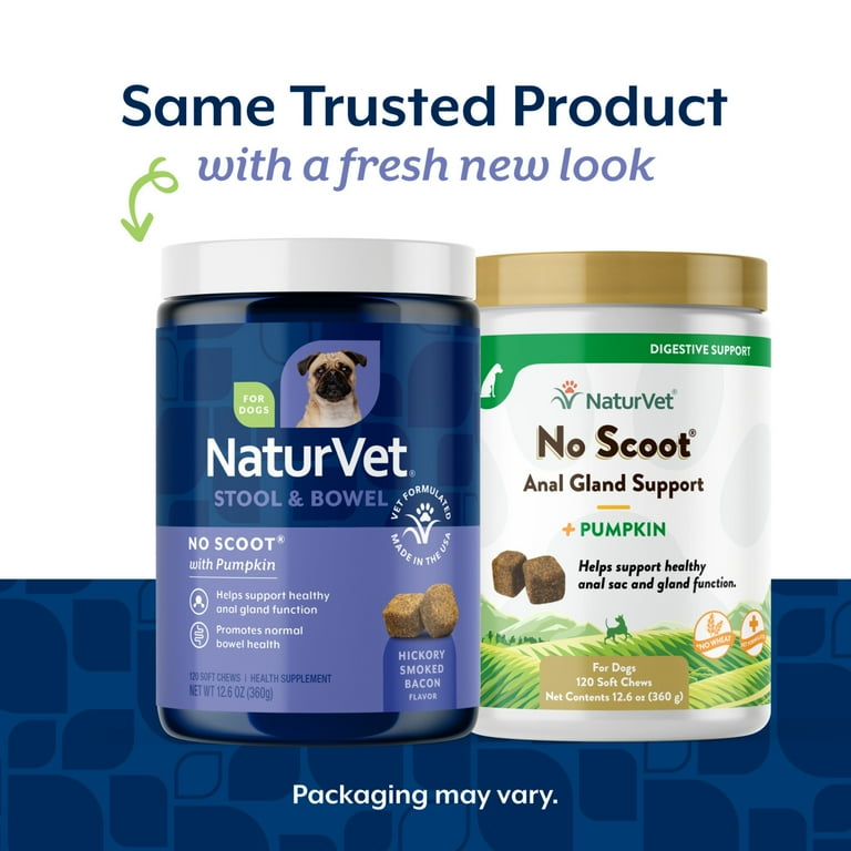 NaturVet No Scoot for Dogs, Healthy Anal Gland & Bowel Function