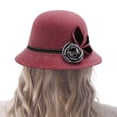 thumbnail image 5 of Sombrero estilo bombín vintage Desiderio para mujer, elegante sombrero tipo pescador para dama, 5 of 5