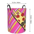 thumbnail image 4 of DouZhe Waterproof Collapsible Large Laundry Baskets, Skateboard Pizza Stripes Prints Circular Hamper with Handles, 4 of 7