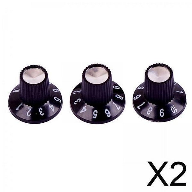 Perillas del amplificador,Perillas de guitarra negras de 3,6 mm,perilla de volumen y tono,Perillas de control de velocidad del amplificador de guitarra,Perillas de control para bajo y guitarra