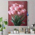 thumbnail image 4 of Qisvanset Framed Canvas Wall Art 12x16 Inch Pink Tulip Steadfast Love Coquette Easter Bible Art, 4 of 5