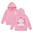 thumbnail image 4 of ZHOGXU Girls Casual Hooded Sweatshirt Cartoon Letter Print Long Sleeve Pullover Hoodie With Pocket For Kids School Clothes Outdoor Play Wear,Pink,6-7 Years, 4 of 4