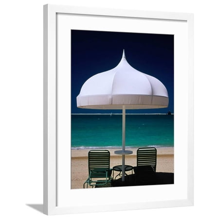 Chairs And Umbrella At Jumeirah Beach Ritz Carlton Hotel Dubai United Arab Emirates Framed Print Wall Art By Izzet Keribar
