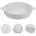 thumbnail image 3 of Miangastore Plat de Cuisson Rôtissoire Plat de Cuisson Rond Vaisselle de Cuisson en Céramique Plat de Cuisson à Double Poignée, 3 of 9