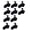 Black, variant on 10PCS Clip On Necktie For Kids With Secure Closure Quick Wear Clip Design Polyester Tie For Office School Event