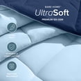 thumbnail image 5 of Bare Home 1800 Collection Reversible Down Alternative Comforter, All-Season, Queen, Dark Blue/Light Blue, 5 of 10