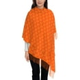 thumbnail image 3 of Xecao Orange Scales Pattern Womens Winter Scarf Fall Scarf Oversized Large Scarf for Women Warm Shawl Wrap, 3 of 8
