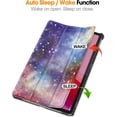 thumbnail image 2 of elitegadget Case for Lenovo Tab M11 (2023) TB-330FU / Lenovo Xiaoxin Pad 2024 11 inch TB-331FC - Lightweight Tri-Fold Stand Shell Case Cover + 1 Stylus (Galaxy), 2 of 5