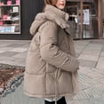 thumbnail image 2 of Women's Winter Warm Coat Packable Ultralight Full Zip Short Down Jacket Business Casual Warm Quilted Stretch Lightweight Windproof Snowproof Jacket Warm Lightweight Winter Jacket ,M-2XL,Khaki, 2 of 4