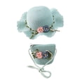 thumbnail image 2 of Conjunto de sombrero y bolsa pequeña Hugo sombrero de verano para niñas con flores, 2 of 10