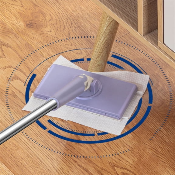 Snap-Grip Mini Mop Automatic Cloth Changing, Zero Touch Push Pull Handle, 360° Rotating Mini Mop for Kitchen Counter Small Spaces, Dry & Wet Cleaning, 71cm / 93cm