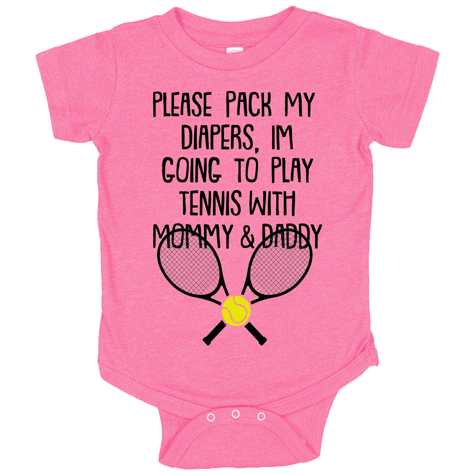 Tennis Buddy Daddy Baby Onesie Shirt Shower Gift Dad Newborn Clothes Gerber 
