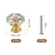 thumbnail image 2 of Uxcell 2 Pcs Perillas de Cristal para Cajones de 24 mm Tiradores para Armarios, Transparente/Dorado, 2 of 6