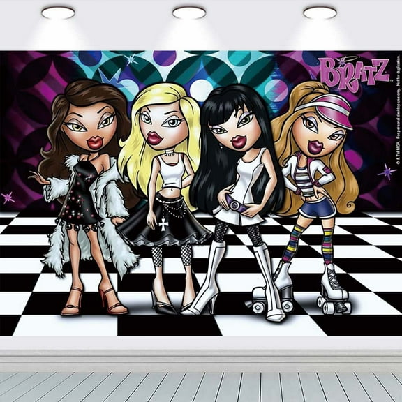 bratz Backdrop Banner Party Supplies Poster Movie Theme Background for Photography Birthday Decorations