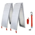 thumbnail image 2 of Heavy-Duty Aluminum Portable Truck Ramps 80"x12" with 1500 LBS Capacity Ideal for ATVs, UTVs, Lawn Mowers, and Bikes - 2PCS Folding Loading Ramps with Secure Buckle, 2 of 11