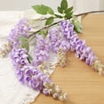 thumbnail image 5 of LShunze Wisteria Artificial Flowers Garland, 5 Forks Wisteria Hanging Flowers, Silk Flower Garland Decorations for Home Garden Outdoor Ceremony Wedding Arch Decoration, 5 of 8